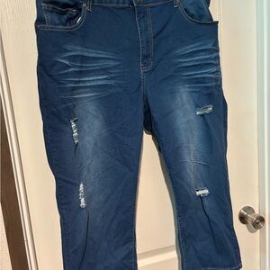 VIP High Rise Distressed Blue Jeans